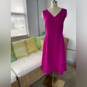 Camilyn Beth The Yvonne Dress Fuchsia w/Burnt Orange Accent Size 10